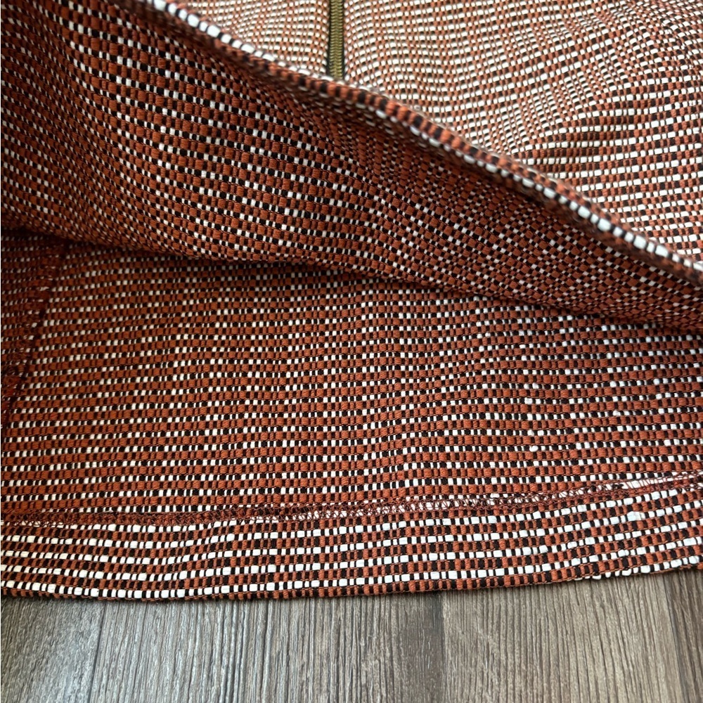 Topshop Black, White & Rust Printed Skirt – Size 8 - Picture 4 of 12